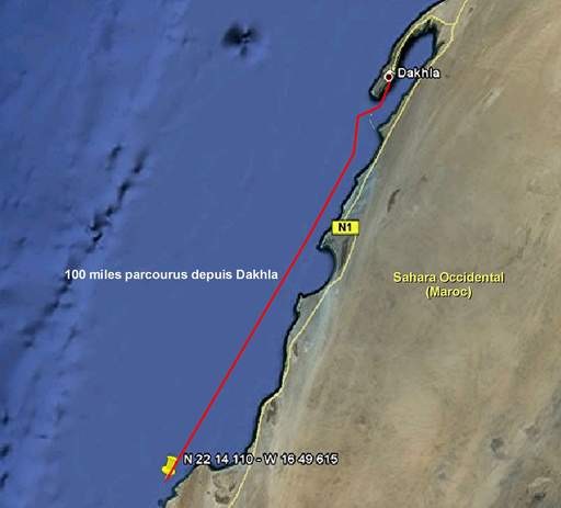 Dakhla à position le 31 mai